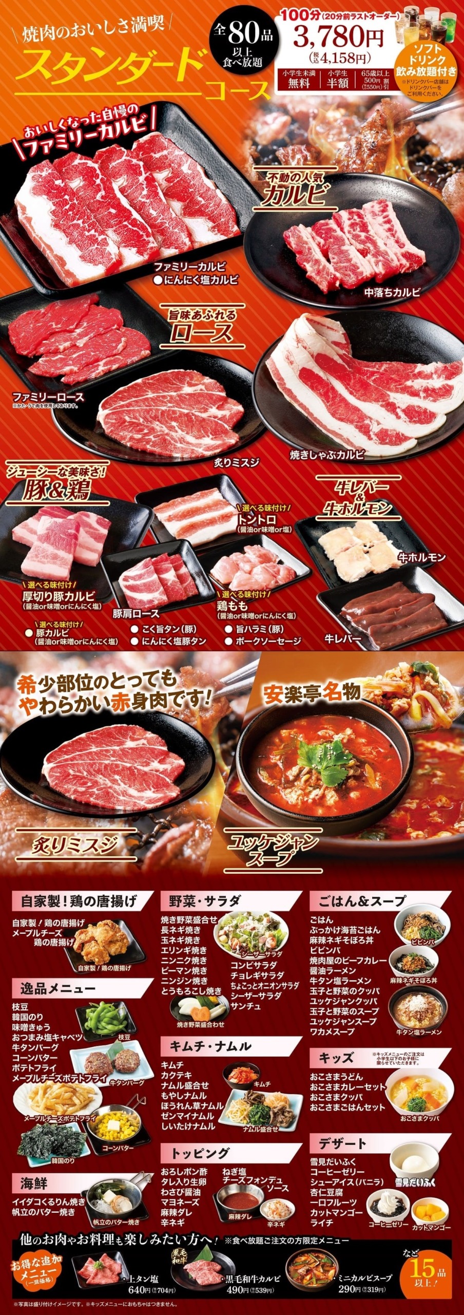 安楽亭食べ放題メニュー画像引用３